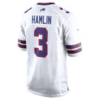 B.Bills #3 Damar Hamlin White Game Stitched Football Jerseys