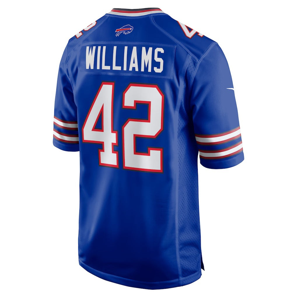 B.Bills #42 Dorian Williams Royal Home Game Stitched Football Jerseys