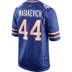 B.Bills #44 Tyler Matakevich Royal Game Player Stitched Football Jerseys