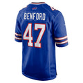 B.Bills #47 Christian Benford Royal Game Stitched Football Jerseys