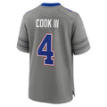 B.Bills #4 James Cook III Gray Nickel City Game Stitched Football Jerseys