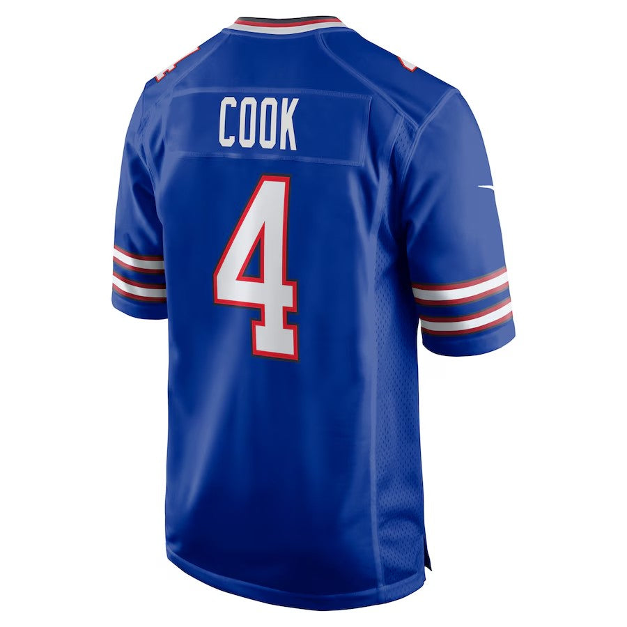 B.Bills #4 James Cook Royal Team Game Stitched Football Jerseys