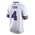 B.Bills #4 James Cook White Team Game Stitched Football Jerseys
