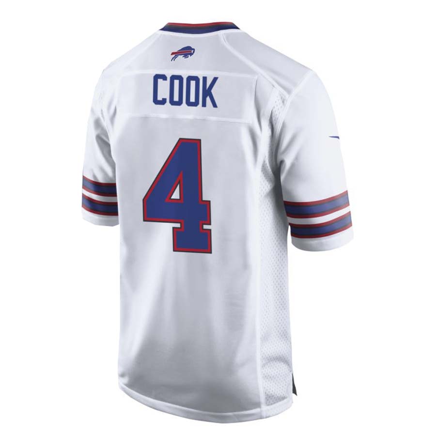 B.Bills #4 James Cook White Team Game Stitched Football Jerseys