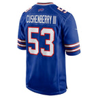 B.Bills #53 Lloyd Cushenberry III Royal Team Game Stitched Football Jerseys
