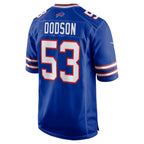 B.Bills #53 Tyrel Dodson Royal Game Player Stitched Football Jerseys