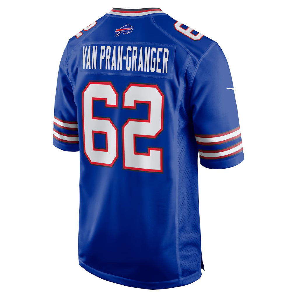 B.Bills #62 Sedrick Van Pran-Granger Royal Game Stitched Football Jerseys