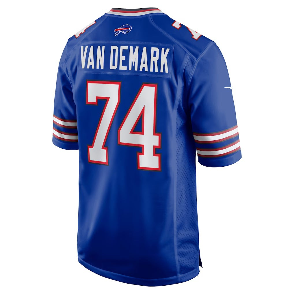 B.Bills #74 Ryan Van Demark Royal Game Player Stitched Football Jerseys