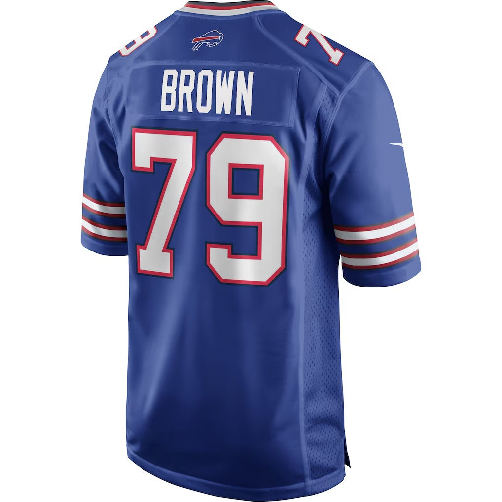 B.Bills #79 Ruben Brown Royal Game Retired Player Stitched Football Jerseys