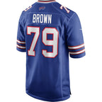 B.Bills #79 Ruben Brown Royal Game Retired Player Stitched Football Jerseys