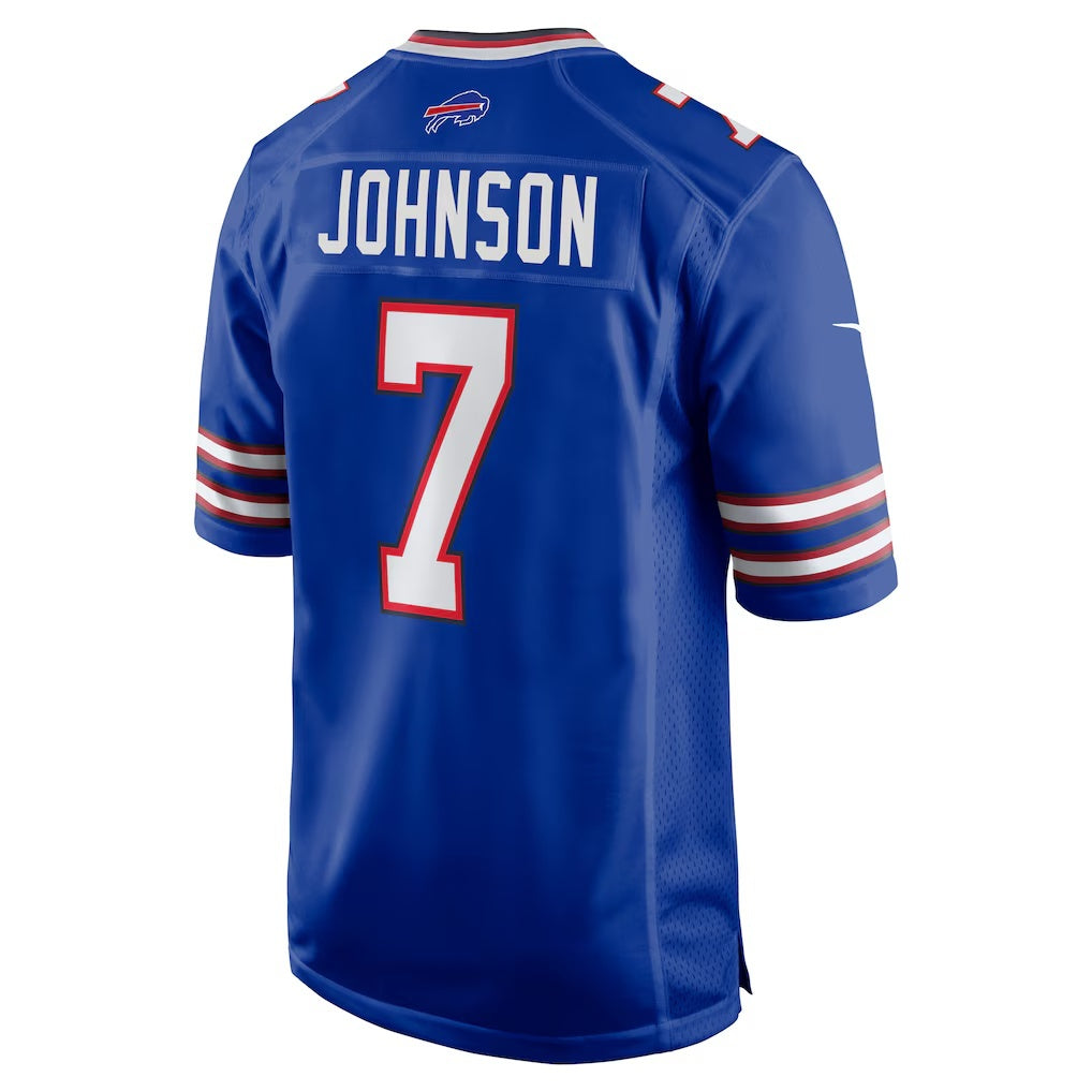 B.Bills #7 Taron Johnson Royal Game Stitched Football Jerseys