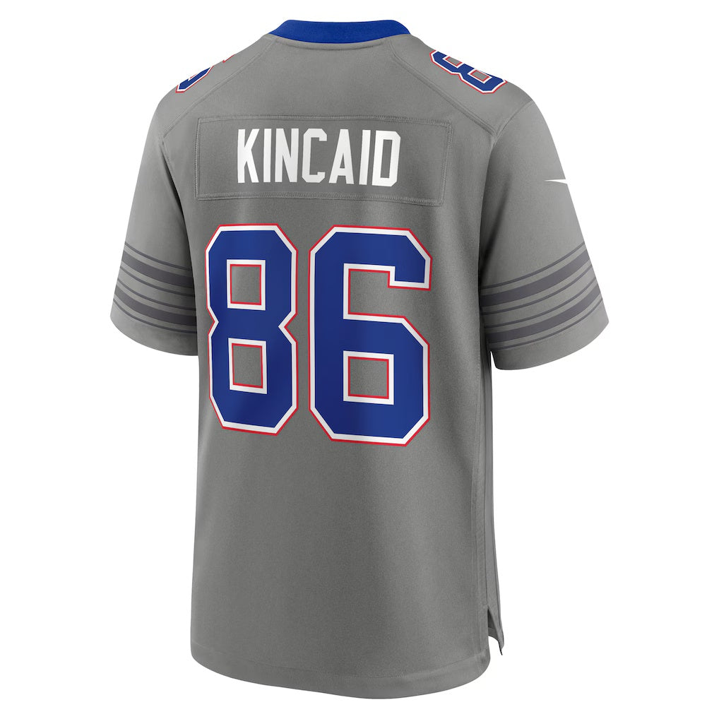 B.Bills #86 Dalton Kincaid Gray Nickel City Game Stitched Football Jerseys