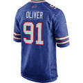 B.Bills #91 Ed Oliver Royal Team Game Player Stitched Football Jerseys