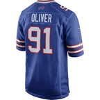 B.Bills #91 Ed Oliver Royal Team Game Player Stitched Football Jerseys