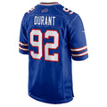 B.Bills #92 Zane Durant Royal Team Game Stitched Football Jerseys