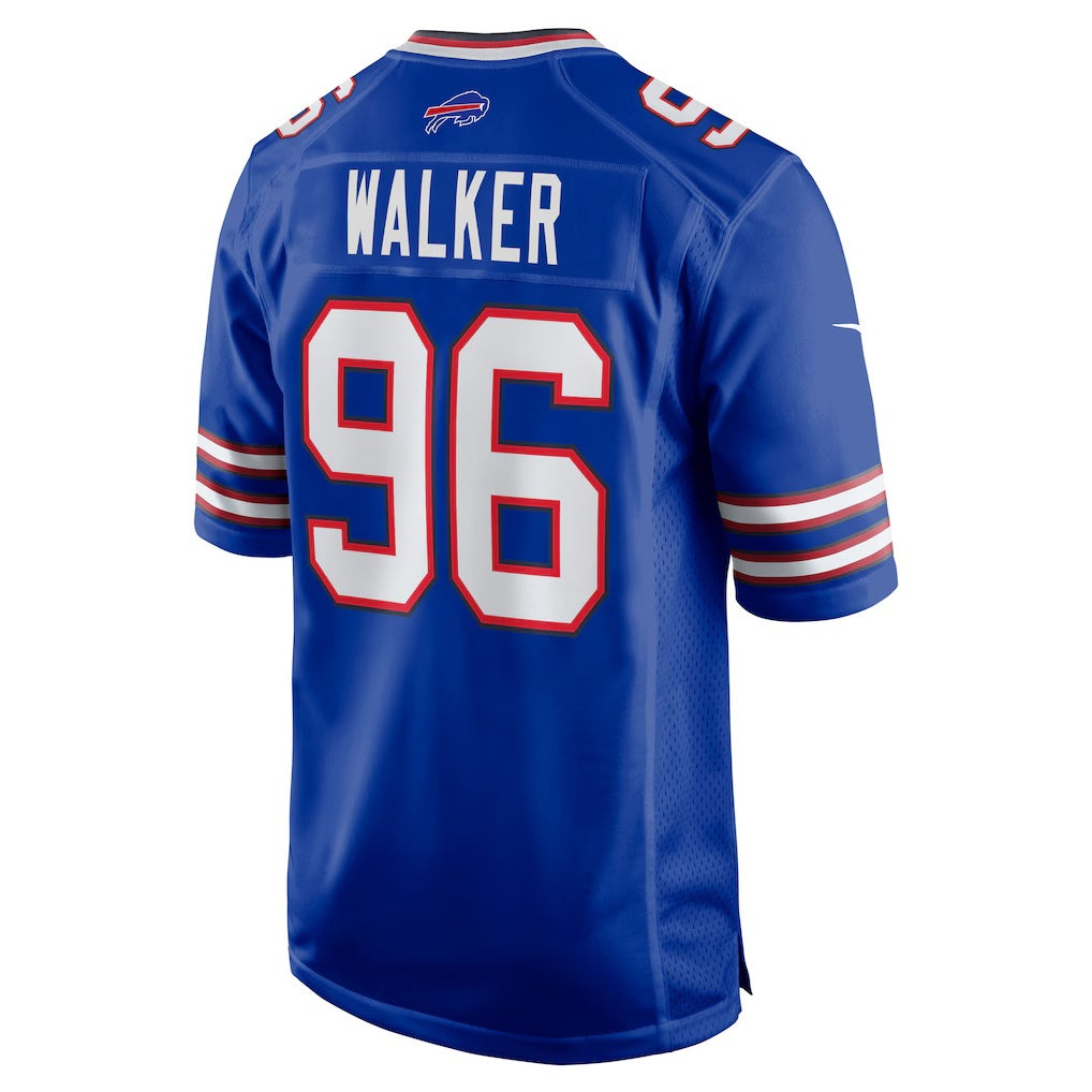 B.Bills #96 Deone Walker Royal Team Game Stitched Football Jerseys