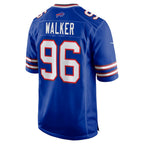 B.Bills #96 Deone Walker Royal Team Game Stitched Football Jerseys