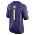 B.Ravens Number #1 Dad Purple Game Stitched Football Jerseys