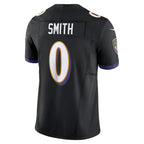 B.Ravens #0 Roquan Smith Black Alternate Vapor F.U.S.E. Limited Stitched Football Jerseys