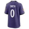 B.Ravens #0 Roquan Smith Purple Team Game Stitched Football Jerseys 2