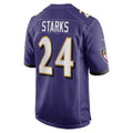 B.Ravens #24 Malaki Starks Purple 2025 Draft First Round Pick Game Stitched Football Jerseys