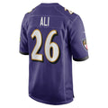 B.Ravens #26 Rasheen Ali Purple Team Game Stitched Football Jerseys