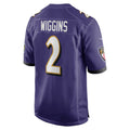 B.Ravens #2 Nate Wiggins Purple Player Game Stitched Football Jerseys