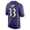 B.Ravens #33 Tyler Loop Purple Team Game Stitched Football Jerseys