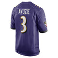 B.Ravens #3 Chidobe Awuzie Purple Team Game Stitched Football Jerseys
