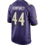 B.Ravens #44 Marlon Humphrey Purple Game Stitched Football Jerseys