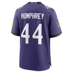 B.Ravens #44 Marlon Humphrey Purple Team Game Stitched Football Jerseys