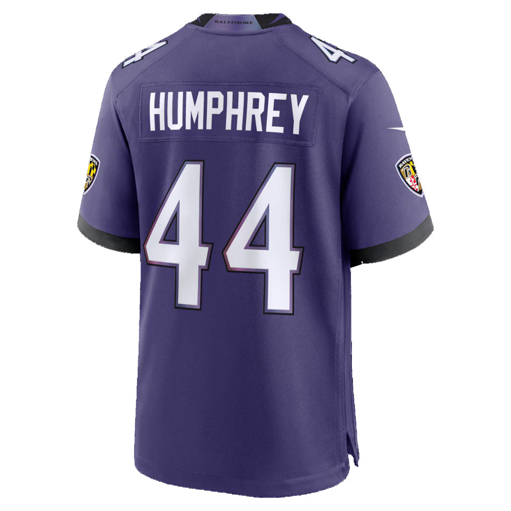 B.Ravens #44 Marlon Humphrey Purple Team Game Stitched Football Jerseys