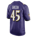 B.Ravens #45 Mike Green Purple Team Game Stitched Football Jerseys