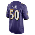 B.Ravens #50 Adisa Isaac Purple Team Game Stitched Football Jerseys