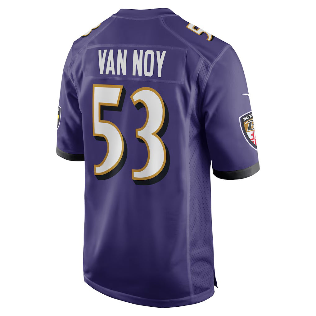 B.Ravens #53 Kyle Van Noy Purple Team Game Stitched Football Jerseys