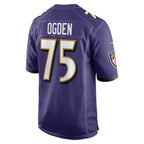 B.Ravens #75 Jonathan Ogden Purple Retired Player Game Stitched Football Jerseys