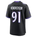 B.Ravens #91 Trey Hendrickson Black Alternate Game Stitched Football Jerseys