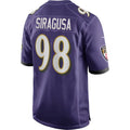 B.Ravens #98 Tony Siragusa Purple Game Retired Player Stitched Football Jerseys
