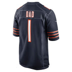 C.Bears Number #1 Dad Navy Game Stitched Football Jerseys