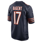 C.Bears #17 Tyson Bagent Navy Game Stitched Football Jerseys