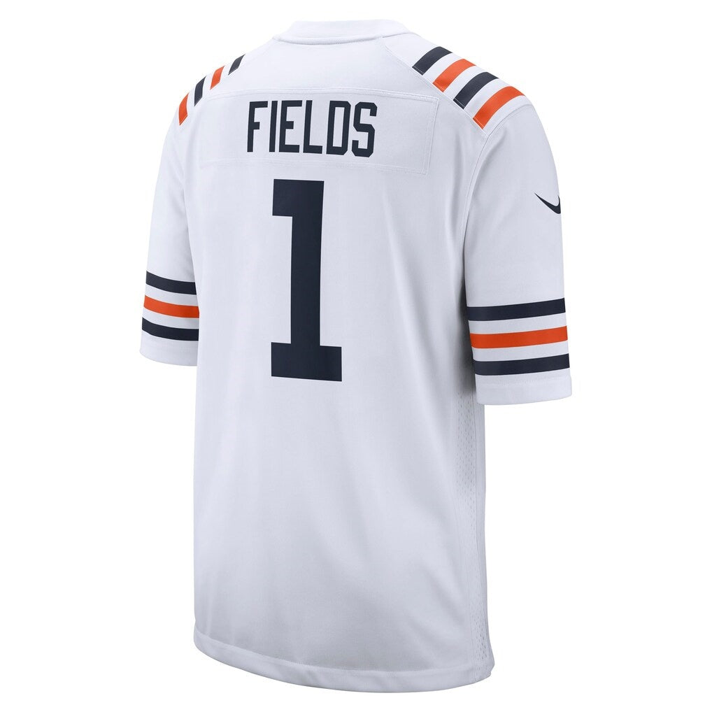 C.Bears #1 Justin Fields White Alternate Classic Game Stitched Football Jerseys