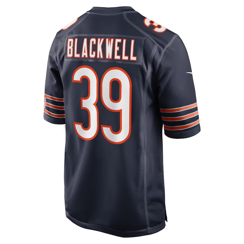 C.Bears #39 Josh Blackwell Navy Game Player Stitched Football Jerseys