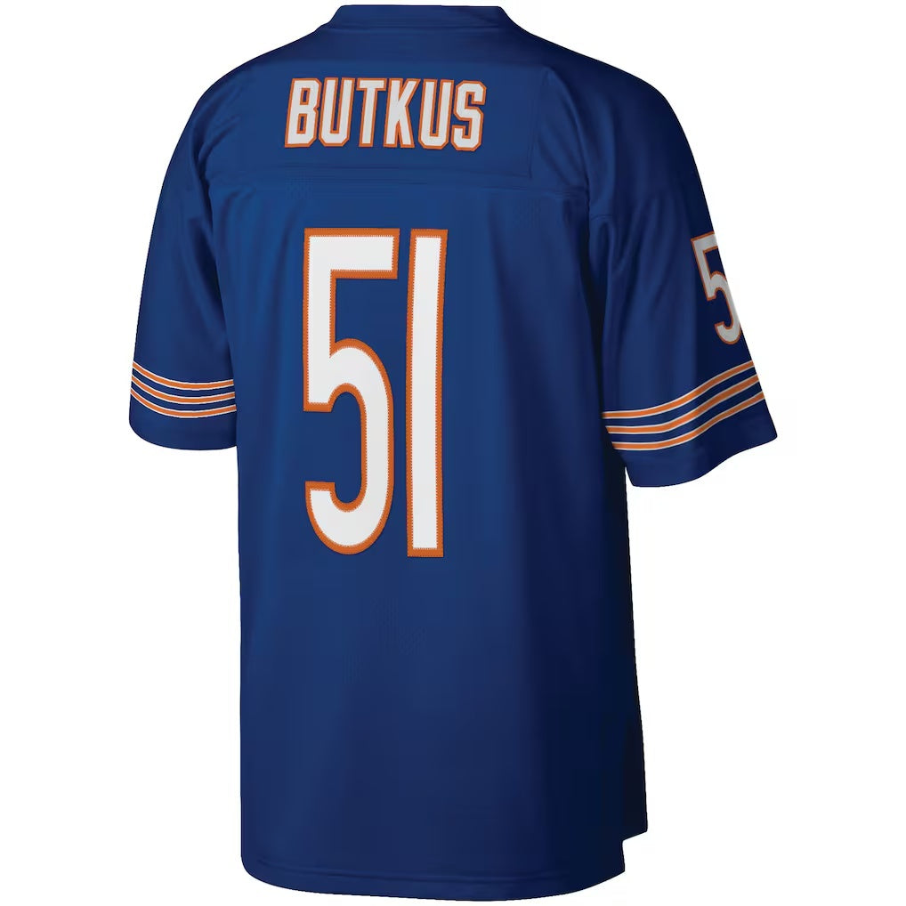 C.Bears #51 Dick Butkus Mitchell & Ness Navy Retired Player Legacy Replica Stitched Football Jerseys