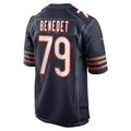 C.Bears #79 Theo Benedet Navy Team Game Stitched Football Jerseys