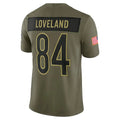 C.Bears #84 Colston Loveland Olive 2025 Salute to Service Limited Stitched Football Jerseys