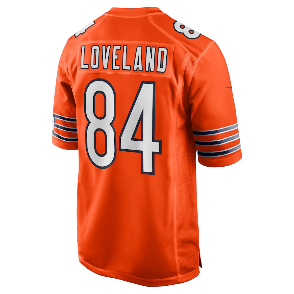C.Bears #84 Colston Loveland Orange Alternate Game Player Stitched Football Jerseys
