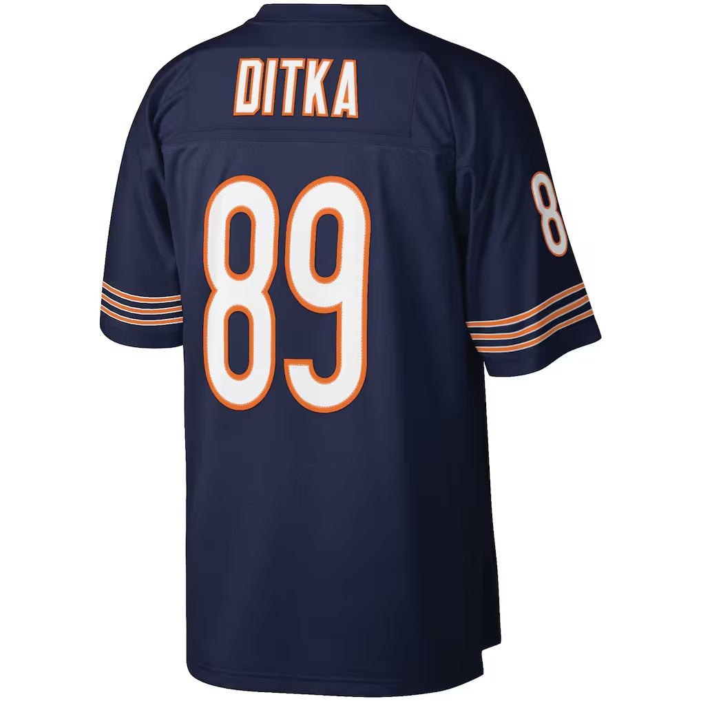 C.Bears #89 Mike Ditka Mitchell & Ness Navy Retired Player Legacy Replica Stitched Football Jerseys