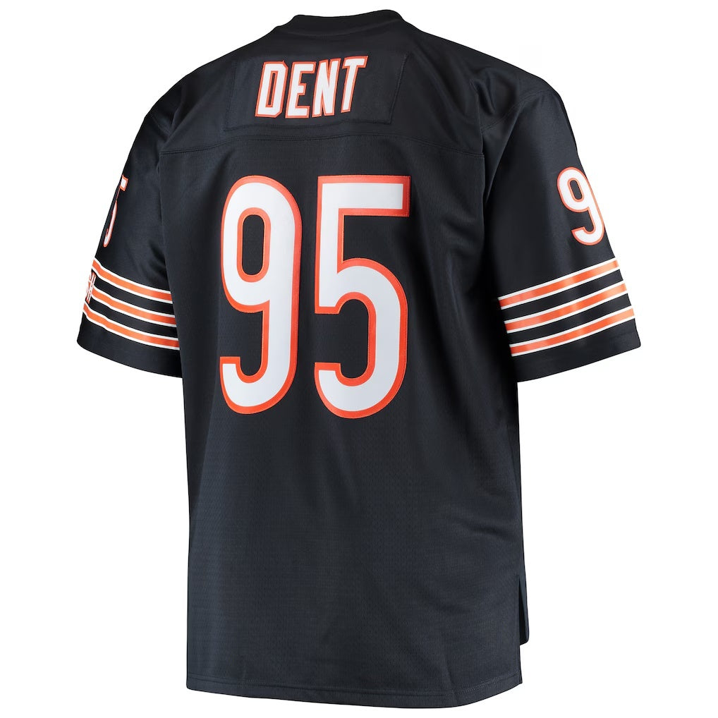 C.Bears #95 Richard Dent Mitchell & Ness Navy Big & Tall Retired Player Replica Stitched Football Jerseys