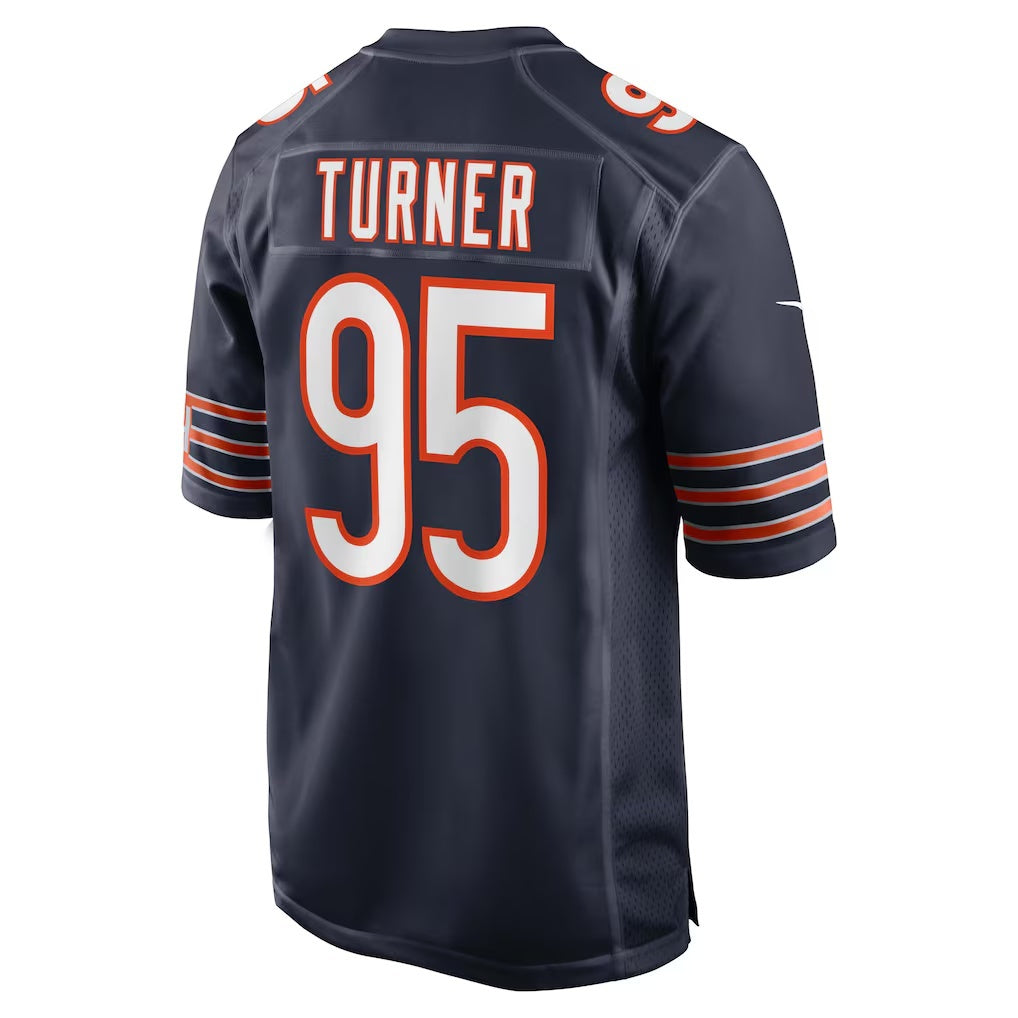 C.Bears #95 Shemar Turner Navy Team Game Stitched Football Jerseys