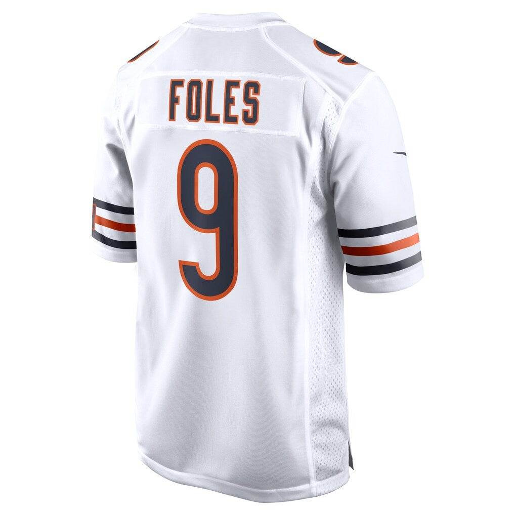 C.Bears #9 Nick Foles White Game Stitched Football Jerseys